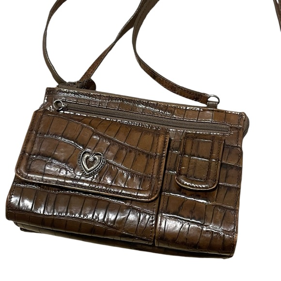 Vintage Brighton Leather Crossbody, Adjustable Strap, Multiple Pockets, EUC - Picture 2 of 10